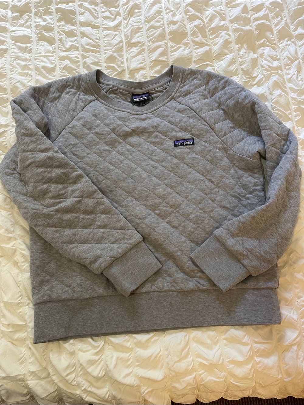 Patagonia Quilted Crewneck Sweatshirt - Gray Heather